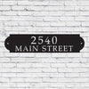 Metal House Address Sign - Horizontal Style 3