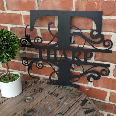 Fancy Monogram - Metal Wall Art/Decor