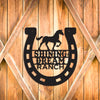 Horseshoe Stable Sign - 3-Line